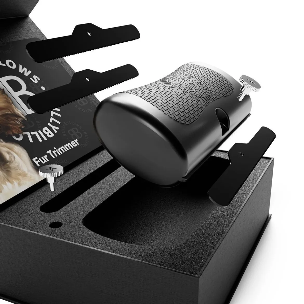 BullyBillows Pälsvårdskam Svart