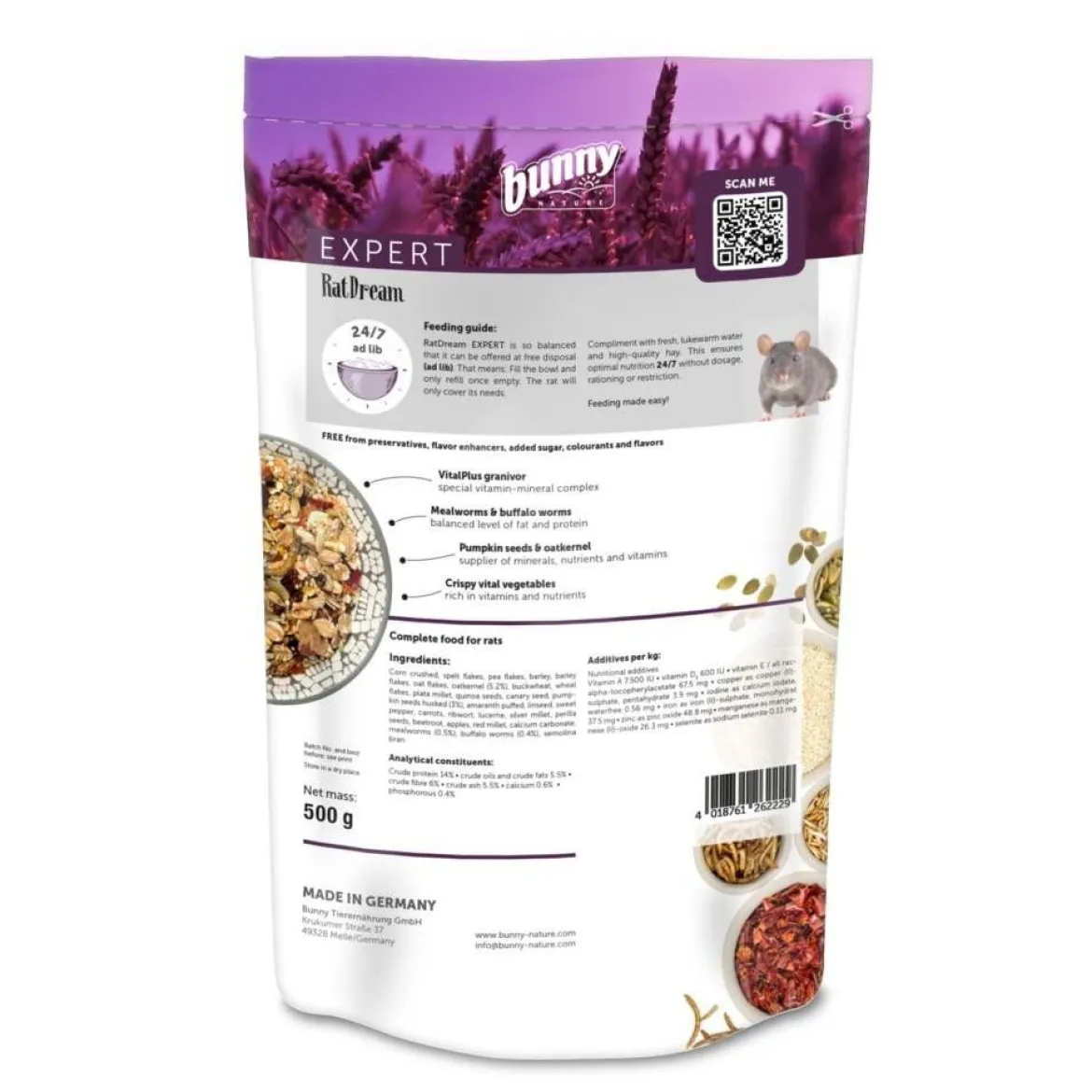 Bunny Nature Råtta Dream Expert 500 g