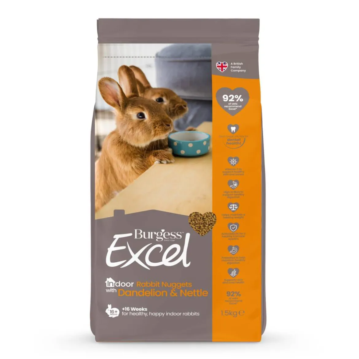 Burgess Excel Rabbit Indoor Kaninfoder 1,5 kg