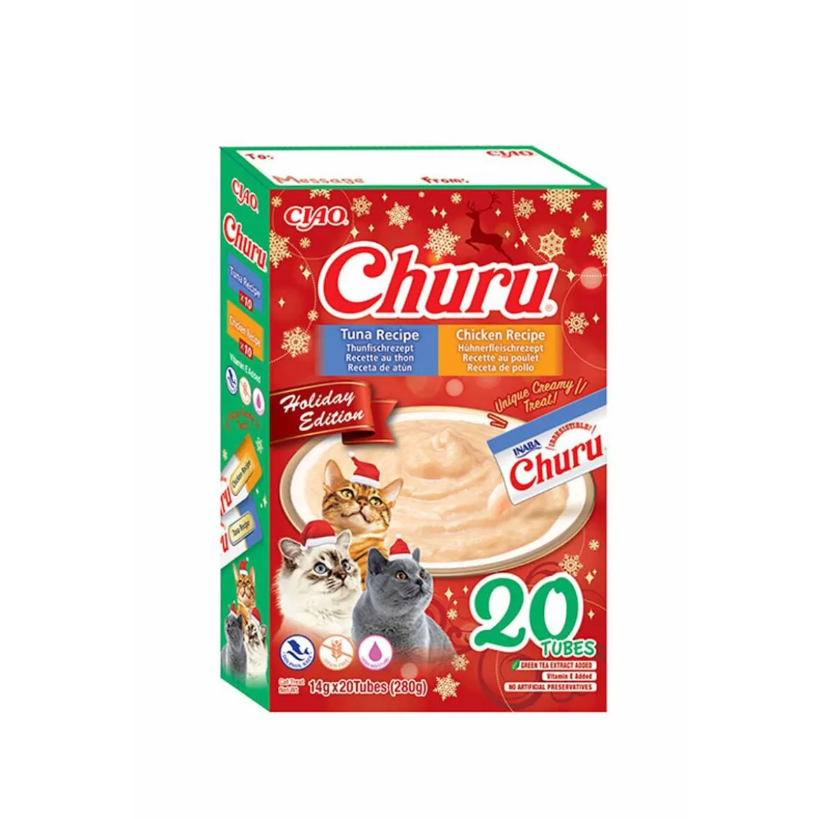 Churu Christmas Flytande Kattgodis Chicken & Tuna 20-pack