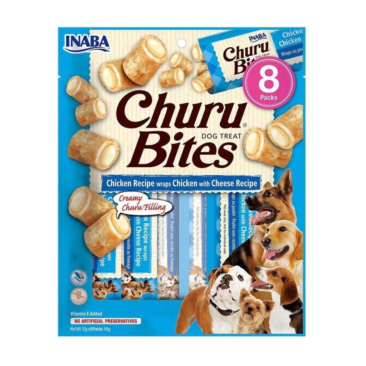 Churu Hundgodis Wraps med Kyckling och Ost 8 st