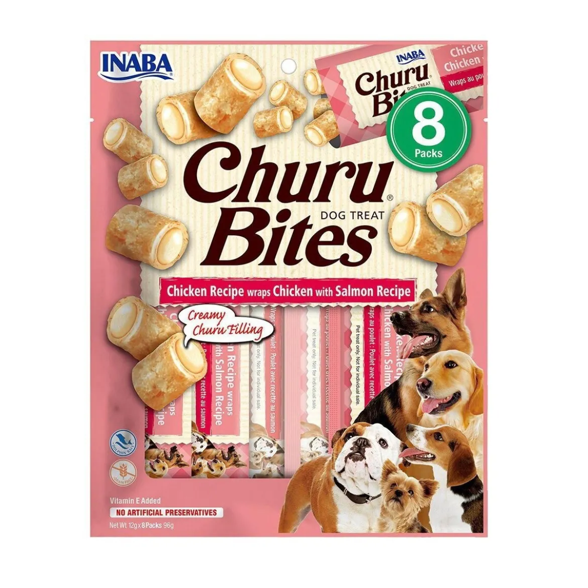 Churu Hundgodis Wraps med Lax 8 st