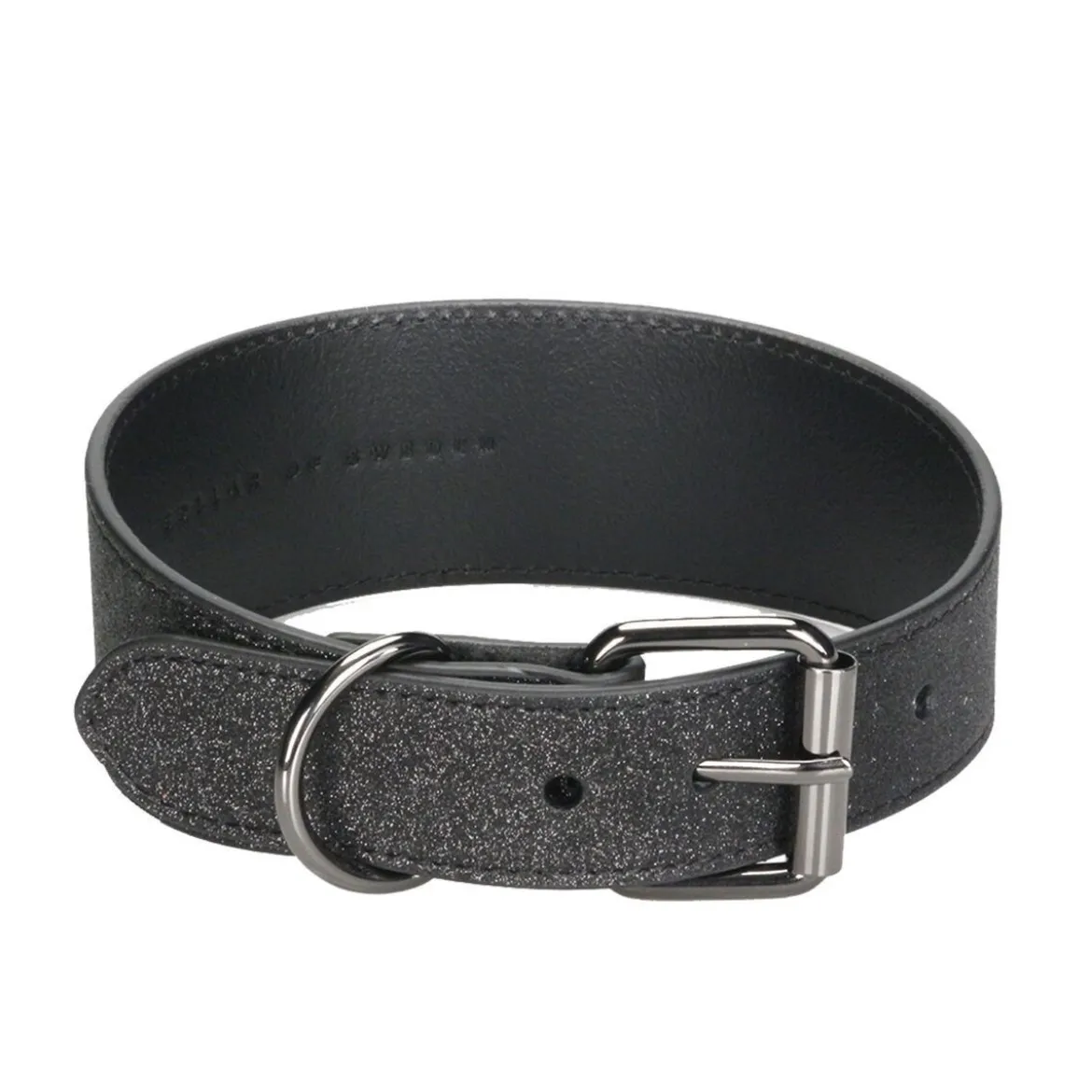 Collar of Sweden Brett Hundhalsband Glitter Svart