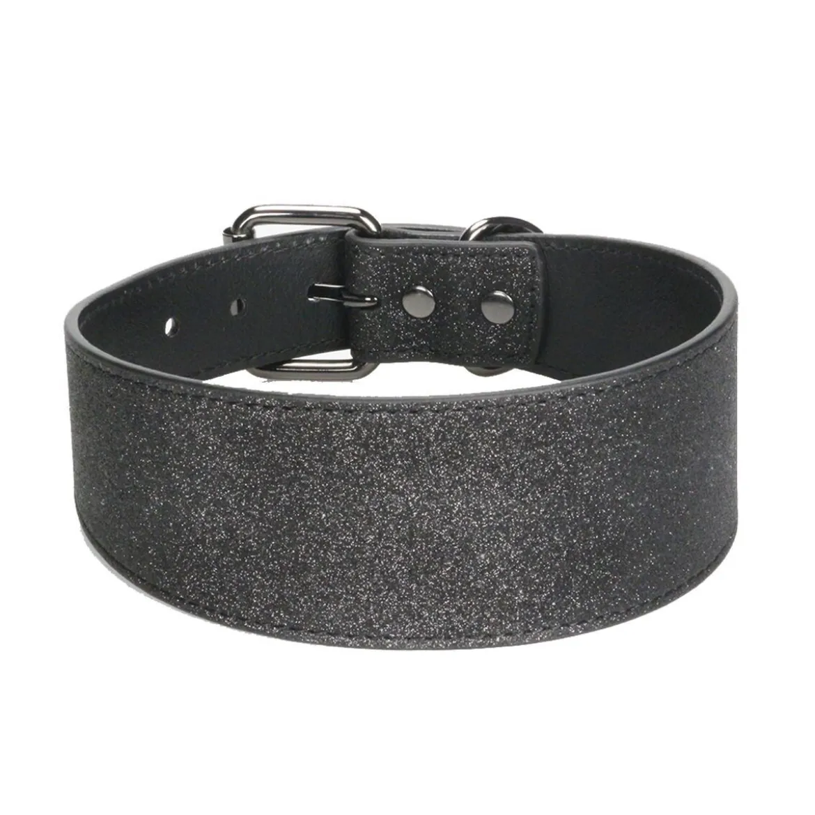 Collar of Sweden Brett Hundhalsband Glitter Svart