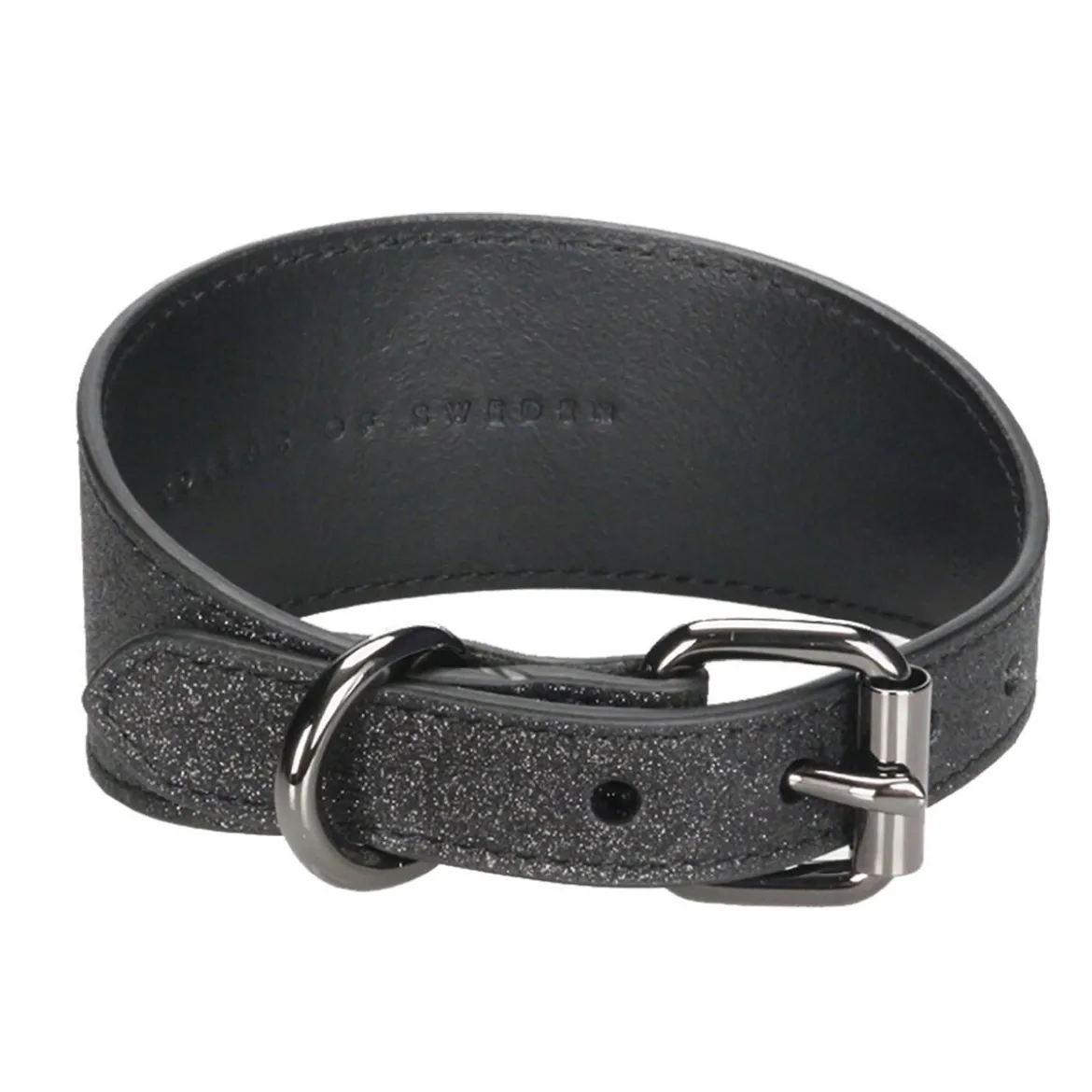 Collar of Sweden Brett Hundhalsband Glitter Svart