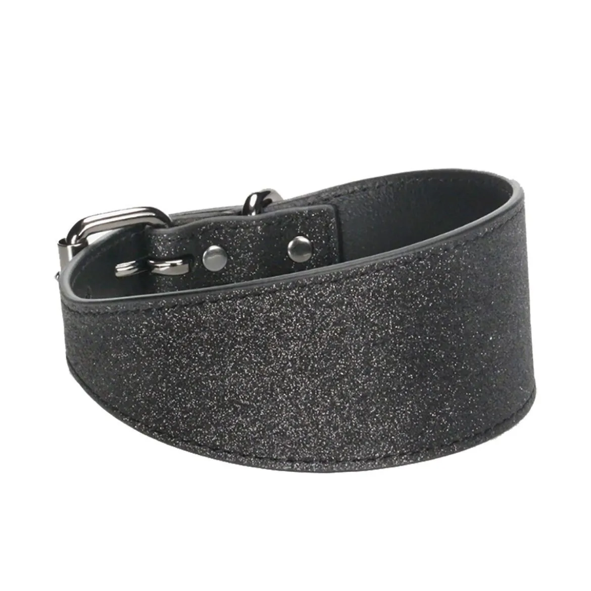 Collar of Sweden Brett Hundhalsband Glitter Svart