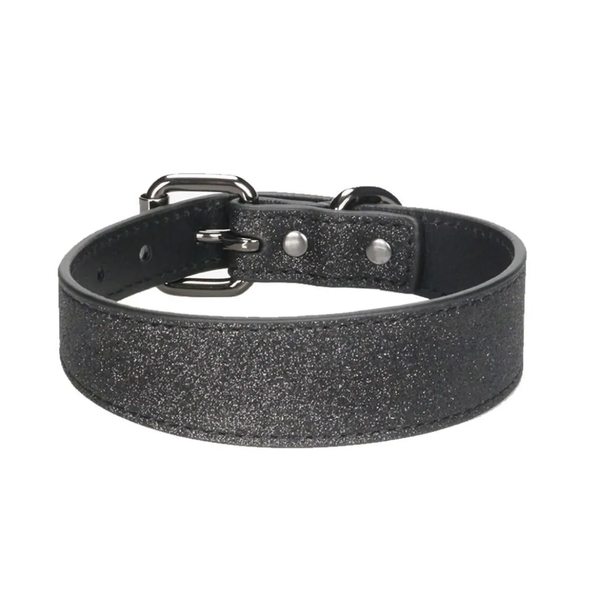 Collar of Sweden Smalt Hundhalsband Glitter Svart