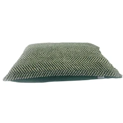 Danish Design Sherpa Fleece Herringbone Hundbädd Grön