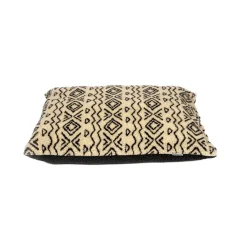 Danish Design Sherpa Fleece Neutral Geometric Hundbädd Beige/Svart