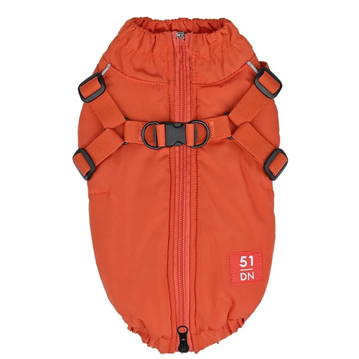 51 Degrees North Adventure Kombinerad Hundjacka och Hundsele Orange