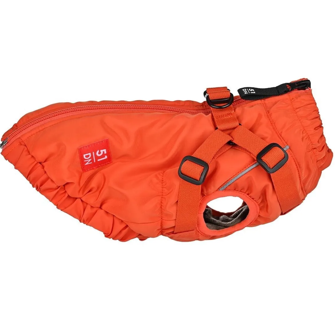 51 Degrees North Adventure Kombinerad Hundjacka och Hundsele Orange