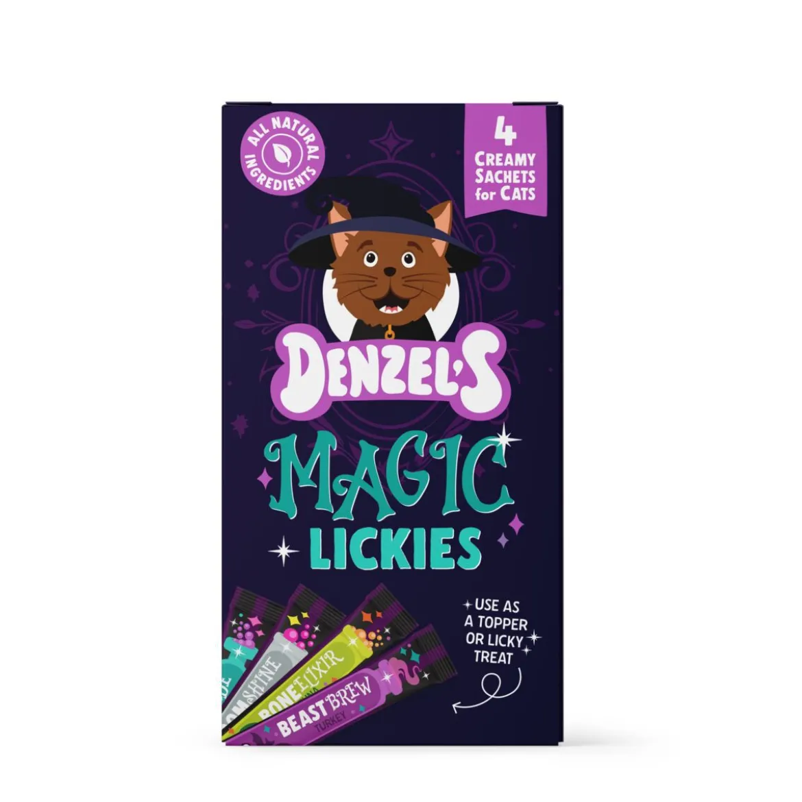 Denzel's Halloween Cat Magic Lickies Flytande Kattgodis 4x10 g