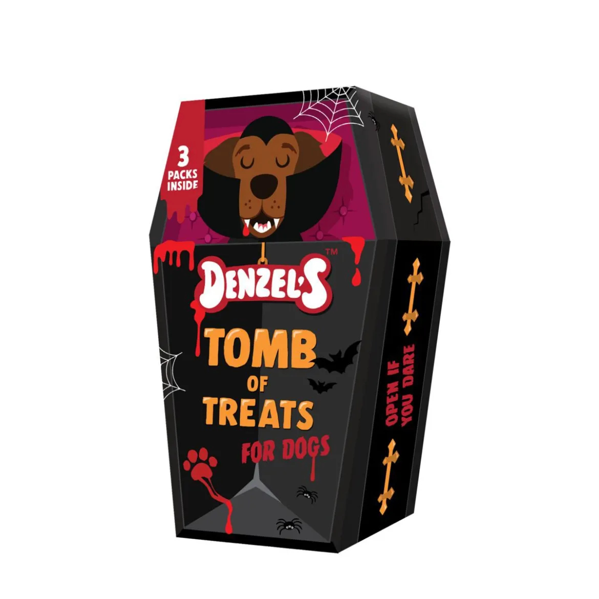 Denzel’s Halloween Tomb of Treats Presentask till Hund 140 g