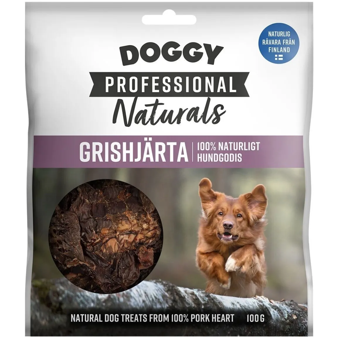 Doggy Professional Naturals Hundgodis Grishjärta 100 g