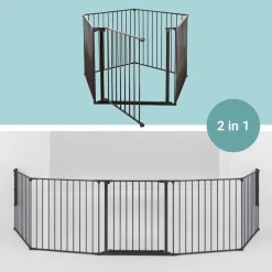 DogSpace Max 2-i-1 Hundgrind/Valphage Svart