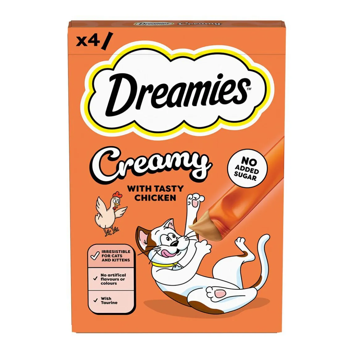 Dreamies Creamy med Kyckling 4x10 g