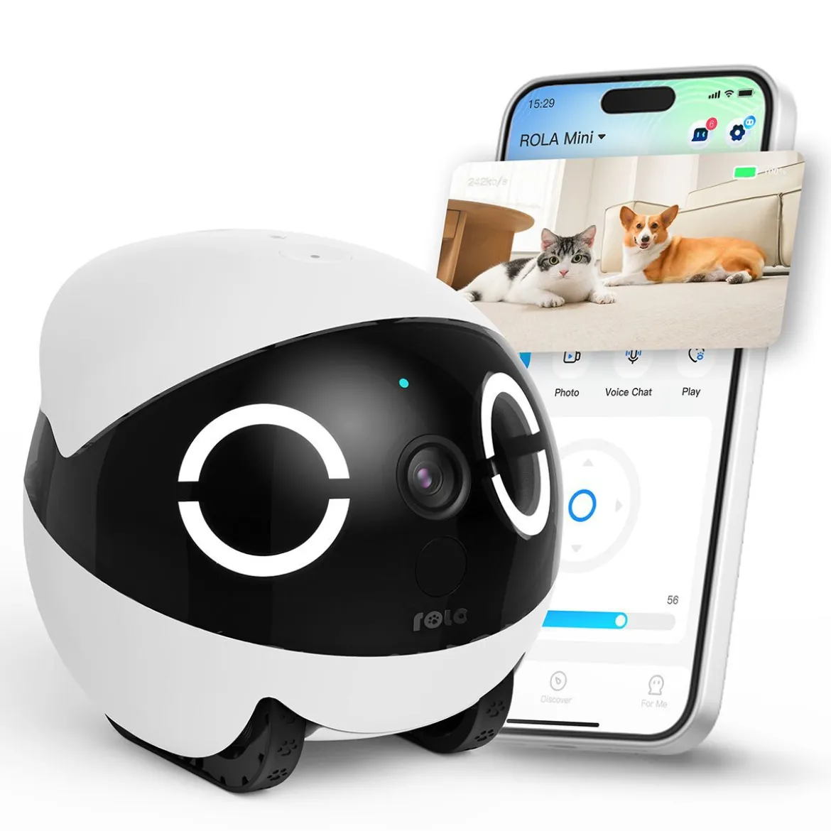 Enabot Rola Mini Companion Robot Husdjurskamera