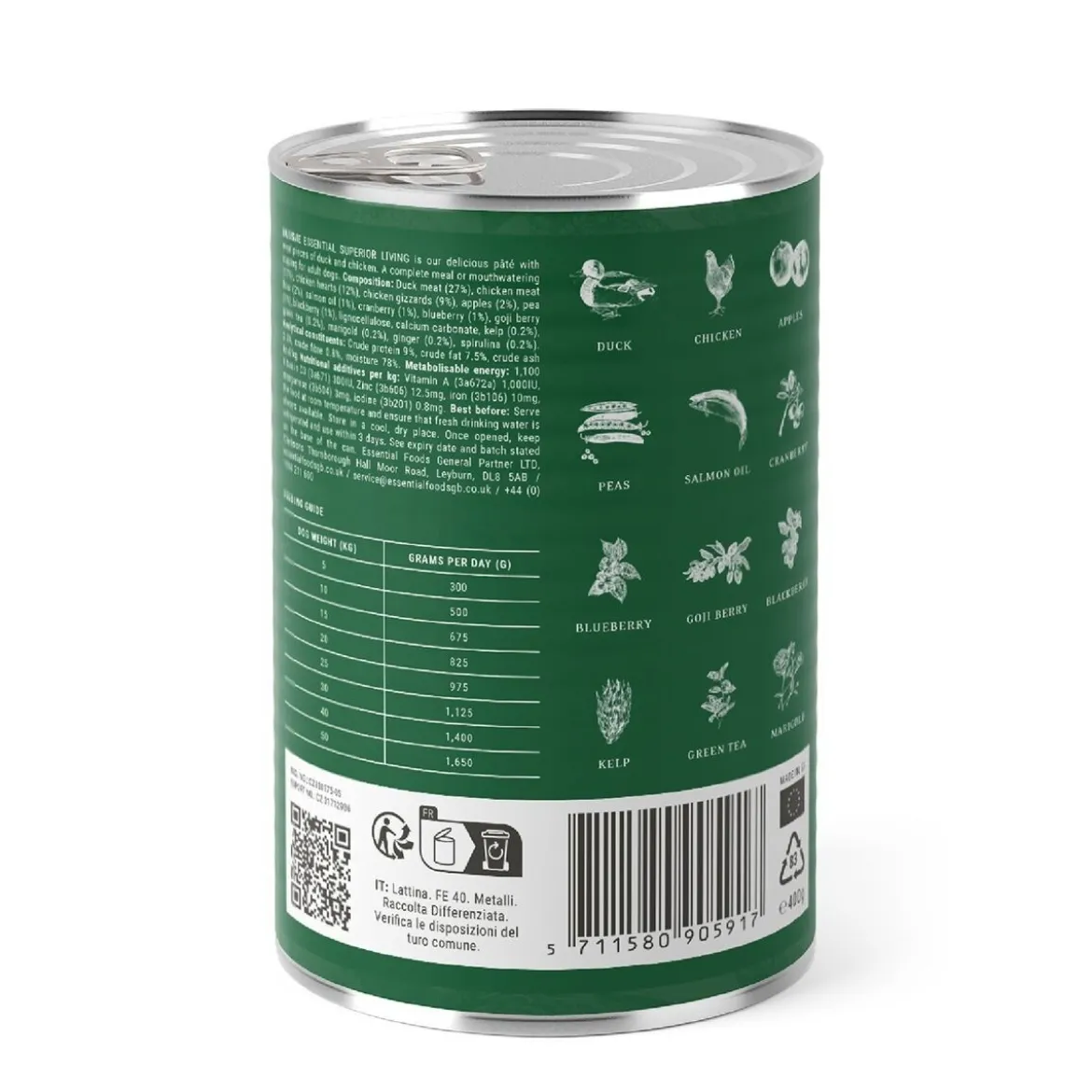 Essential Foods Superior Living Paté Våtfoder till Hund 400 g