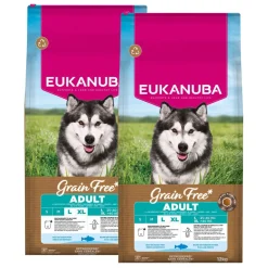 Eukanuba Dog Grain Free Adult Large & Extra Large Breed Ocean Fish2 x 12kg