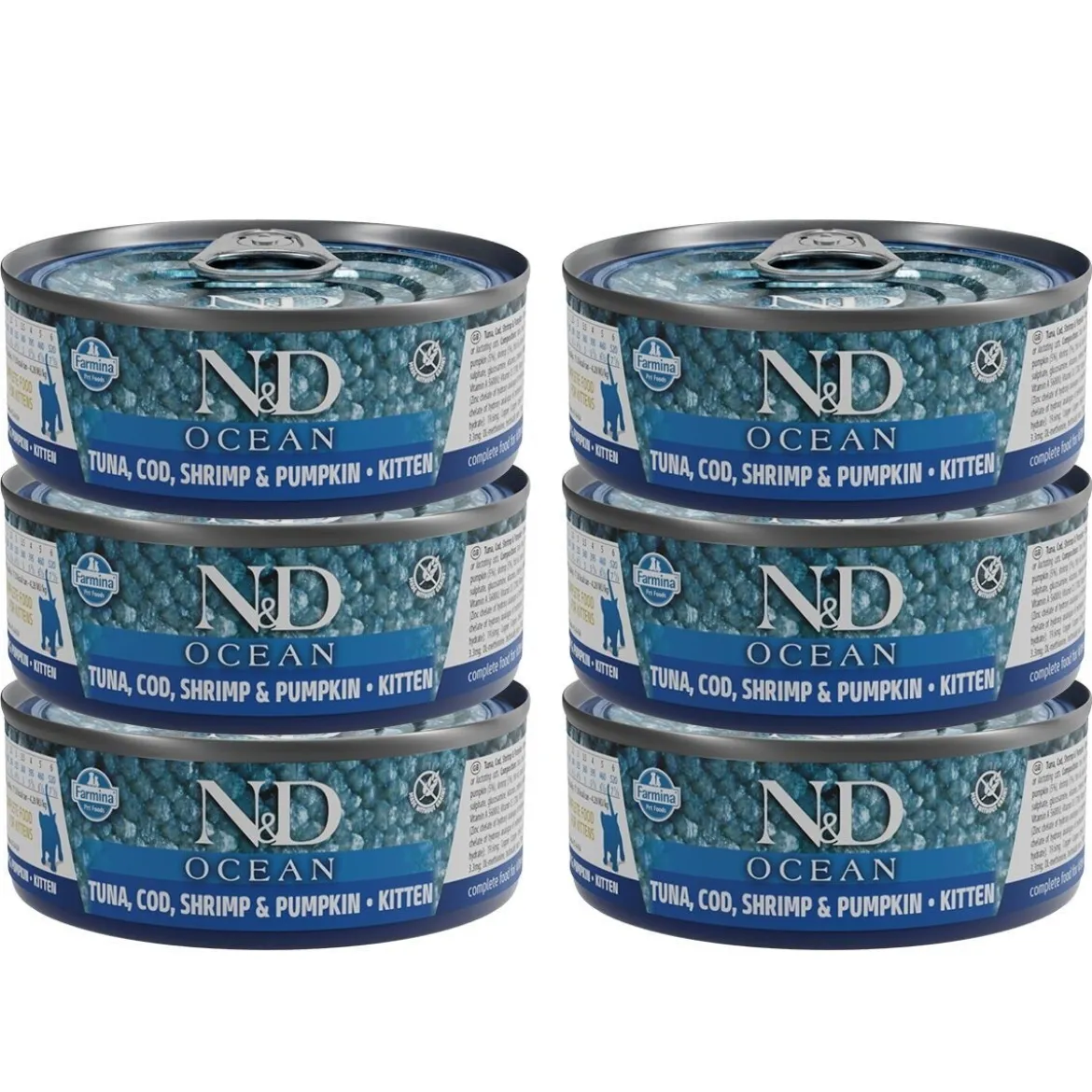 Farmina N&D Cat Ocean Tuna & Pumpkin Kitten 6x70 g