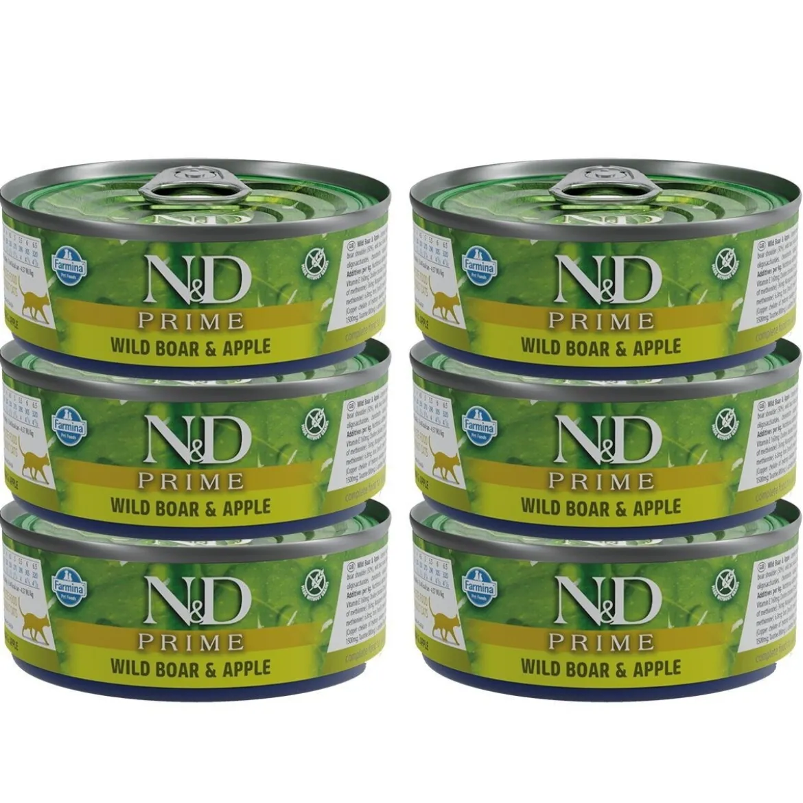 Farmina N&D Cat Prime Wild Boar & Apple 6x70 g