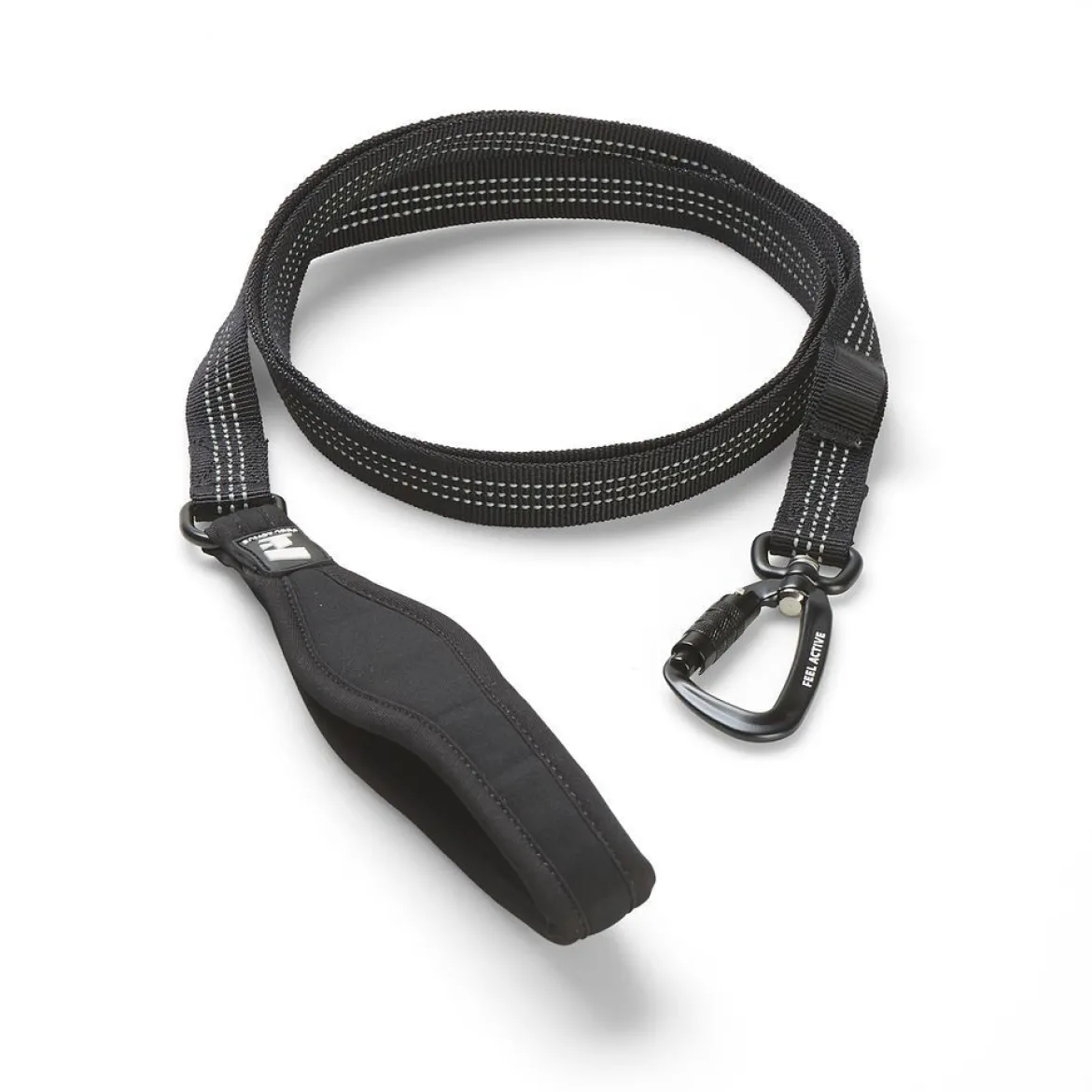 Feel Active Nylonkoppel med karbin och neoprenhandtag