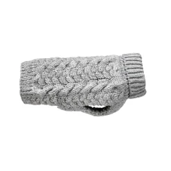 Feel Active Wool Kabelstickad Hundtröja Grå