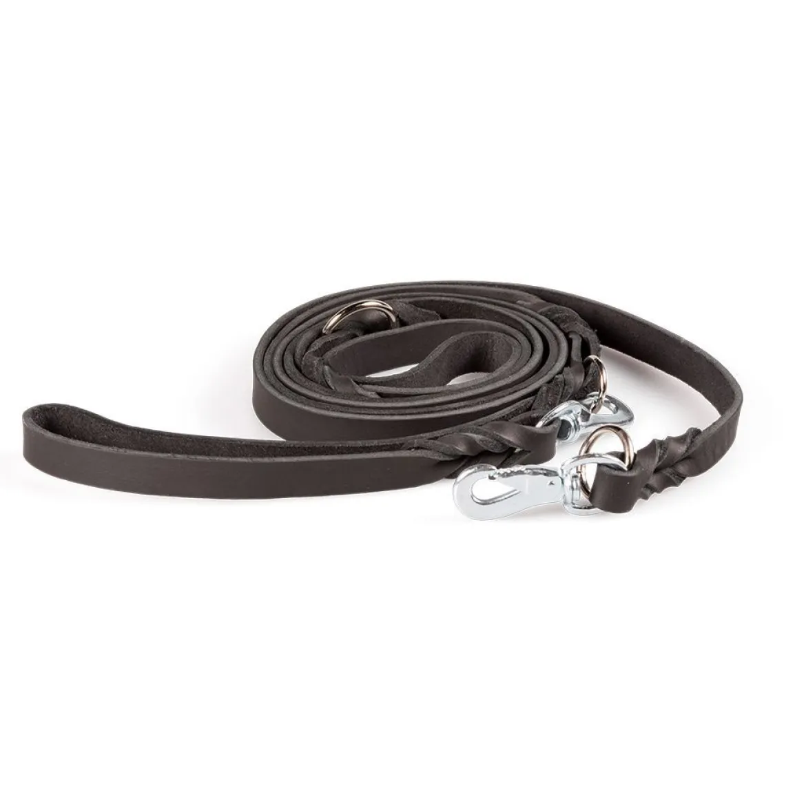 Feel Leather Braid Läderkoppel Multi Svart