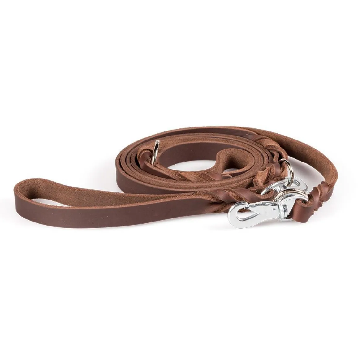 Feel Leather Braid Läderkoppel Multi Brun