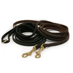 Feel Leather Seam Läderkoppel Mässing Svart