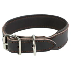 Feel Leather Wyder Läderhalsband Brun