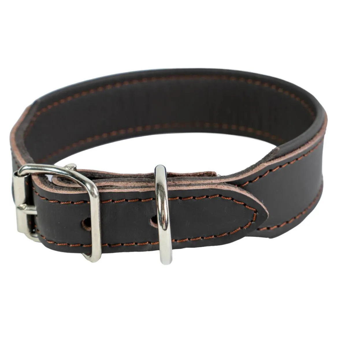 Feel Leather Wyder Läderhalsband Brun