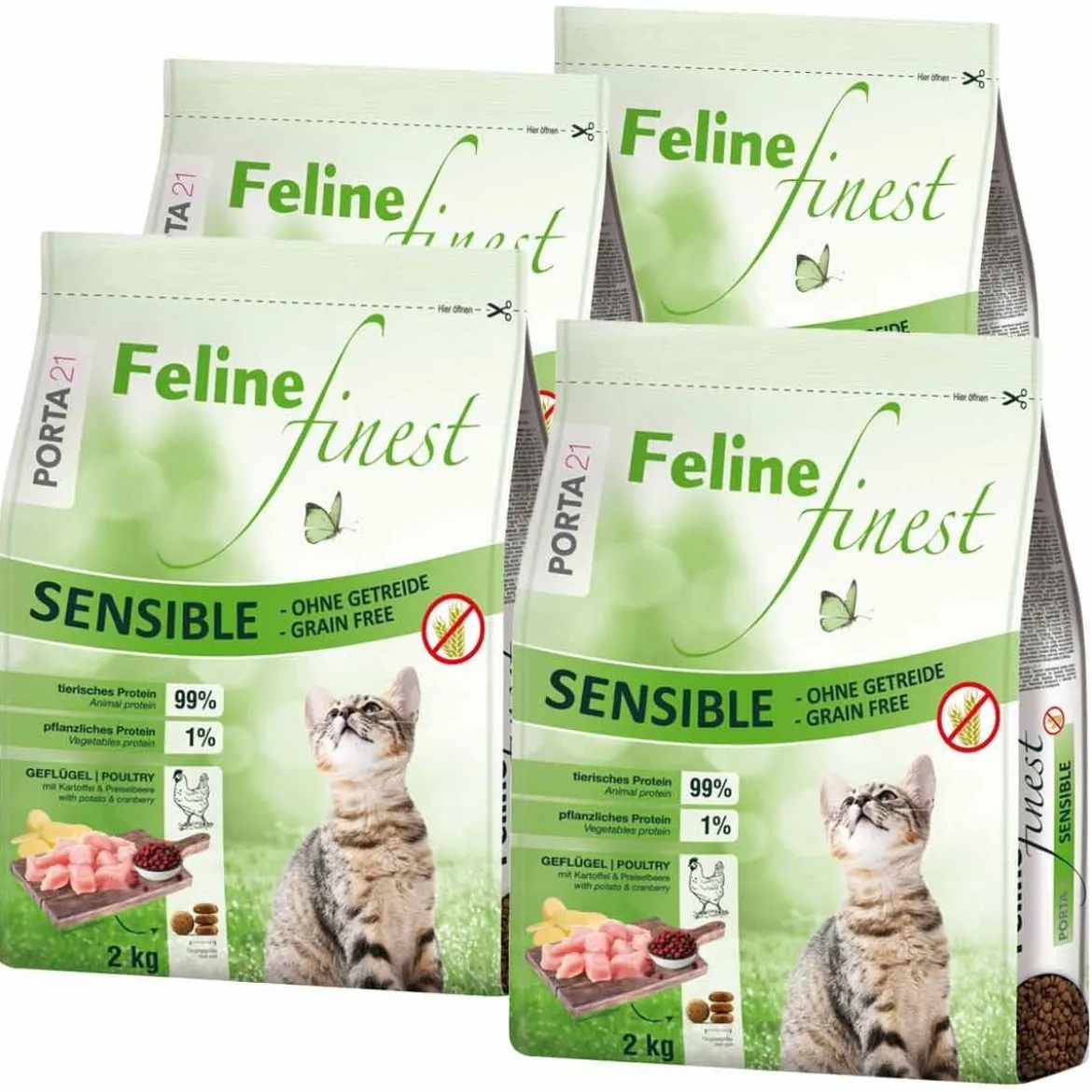 Feline Porta21 Finest Sensible & Grain Free 4x2kg