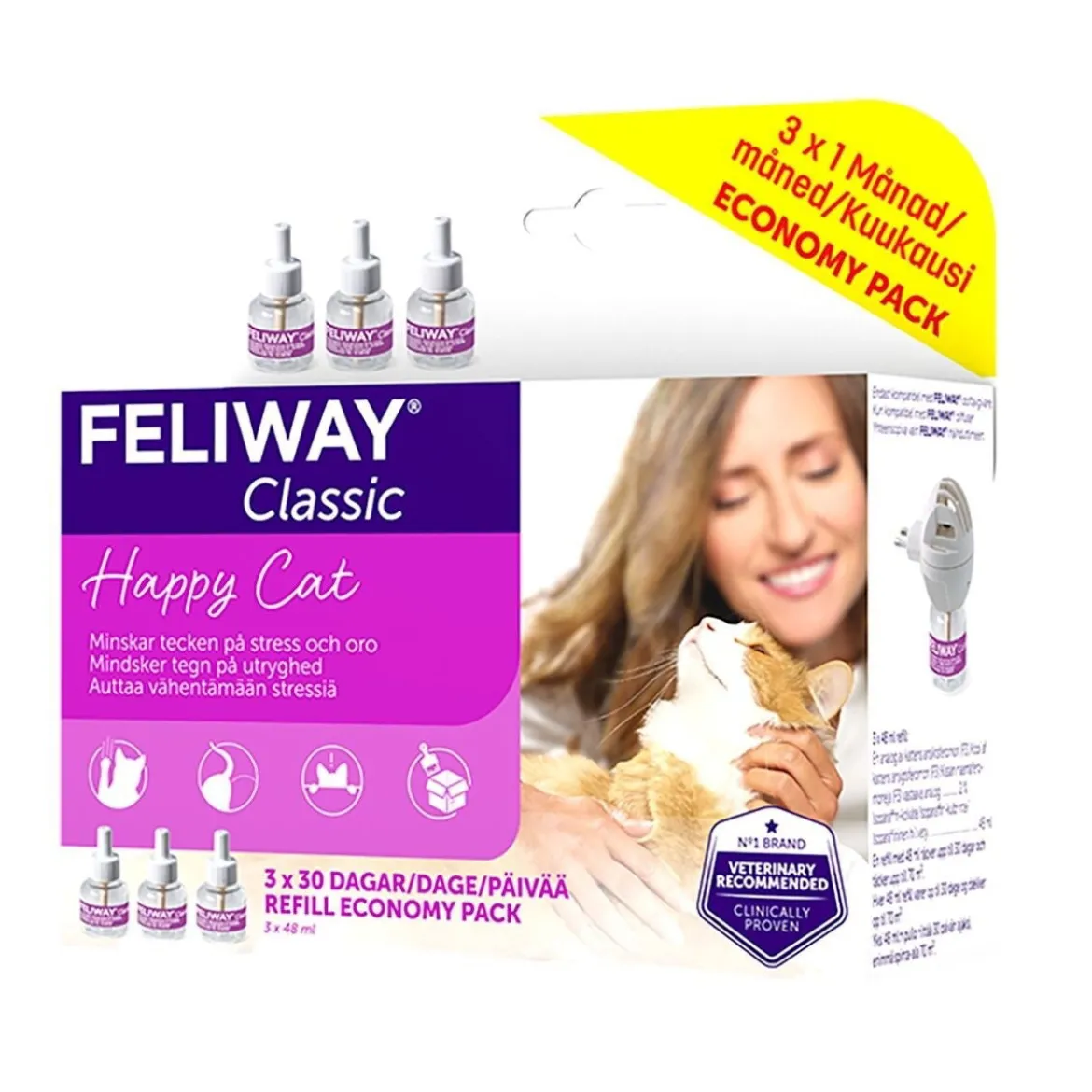 Feliway Classic Refillflaska 3-pack