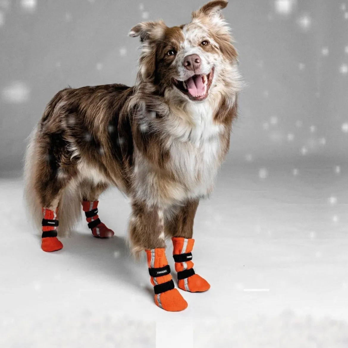 FinNero Halla Fleeceboots med Reflex Orange