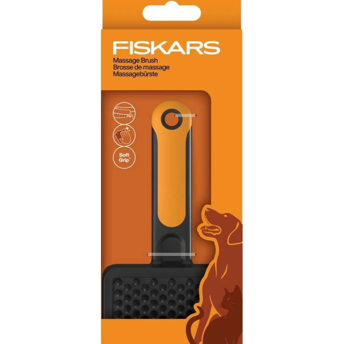 Fiskars Massageborste för Hund & Katt