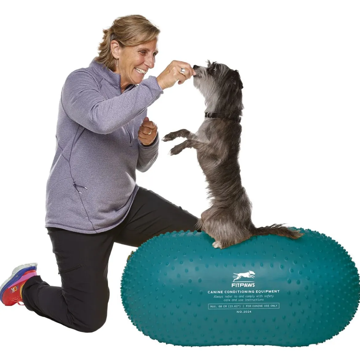 FitPaws Trax Peanut Balansboll till Hund Blå 60 cm