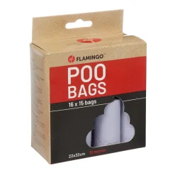 Flamingo Basic Hundbajspåsar Ljuslila 16x15-pack