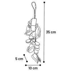 Flamingo Boko Fågelleksak till Parakit 35 cm