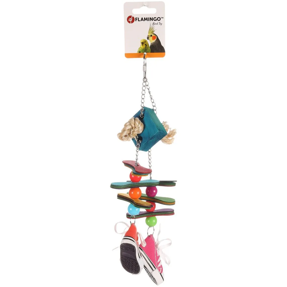 Flamingo Boko Fågelleksak till Parakit 35 cm