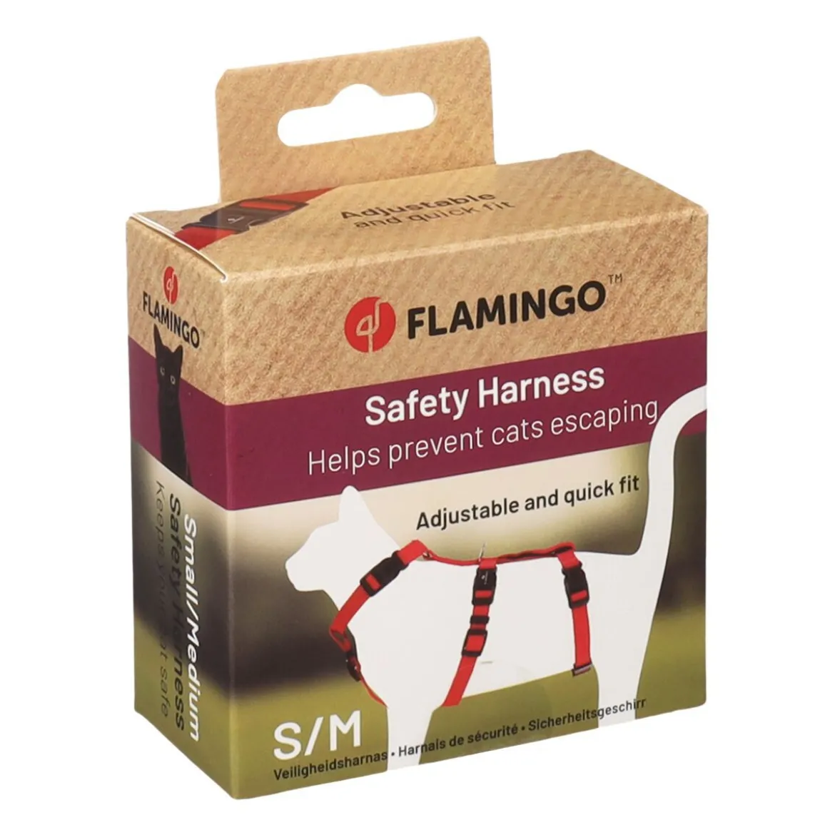Flamingo Zera Safety Kattsele Röd