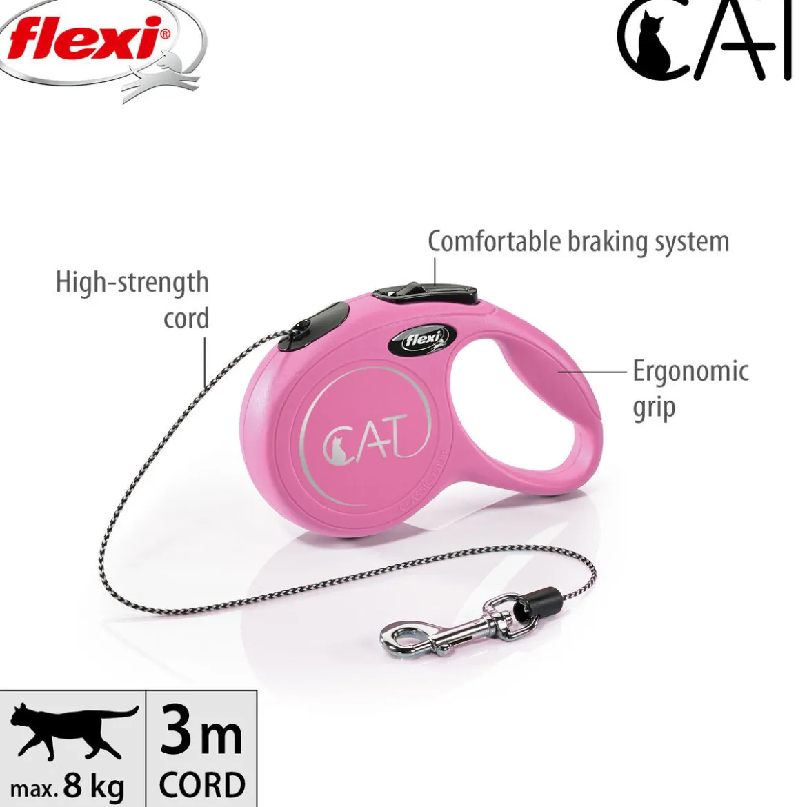 Flexi Classic Cat Lina XS 3 m/8 kg