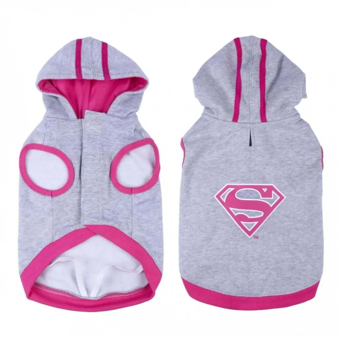 For FAN Pets Supergirl Hundtröja Grå & Rosa