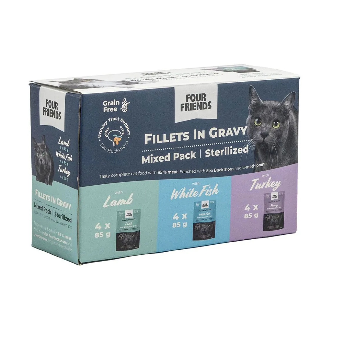 Four Friends Cat Sterilized Gravy Multipack 12x85 g