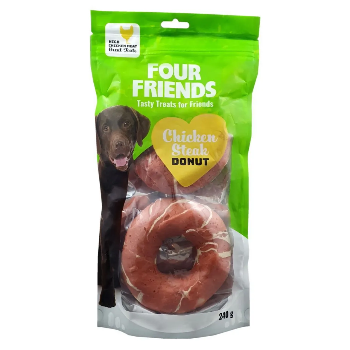 FourFriends Dog Chicken Steak Donut 2-pack