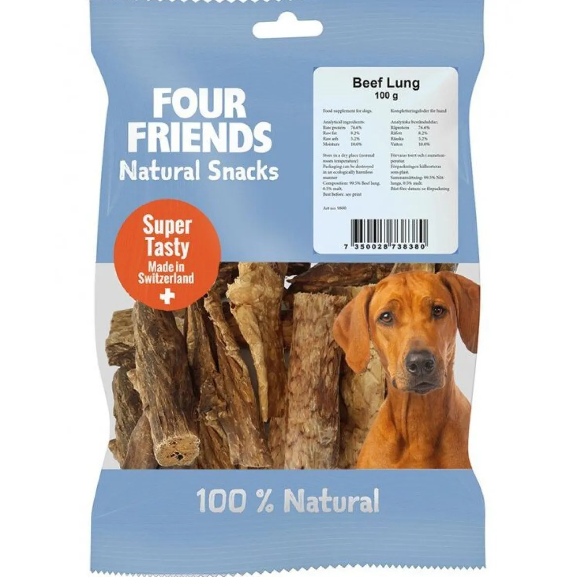 FourFriends Dog Natural Snack Beef Lung