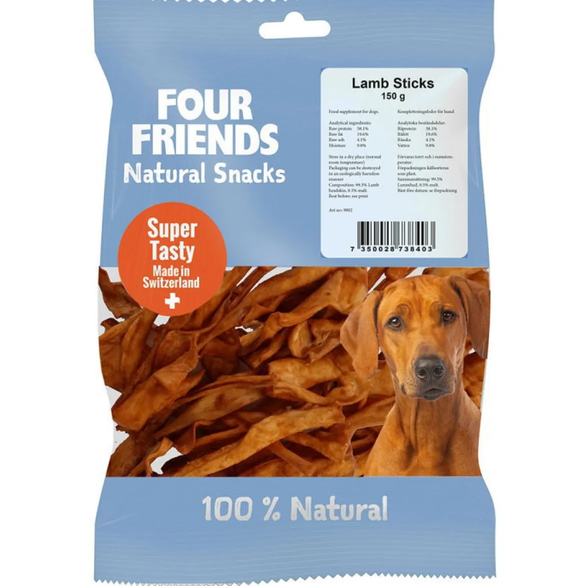 FourFriends Dog Natural Snacks Lamb Sticks