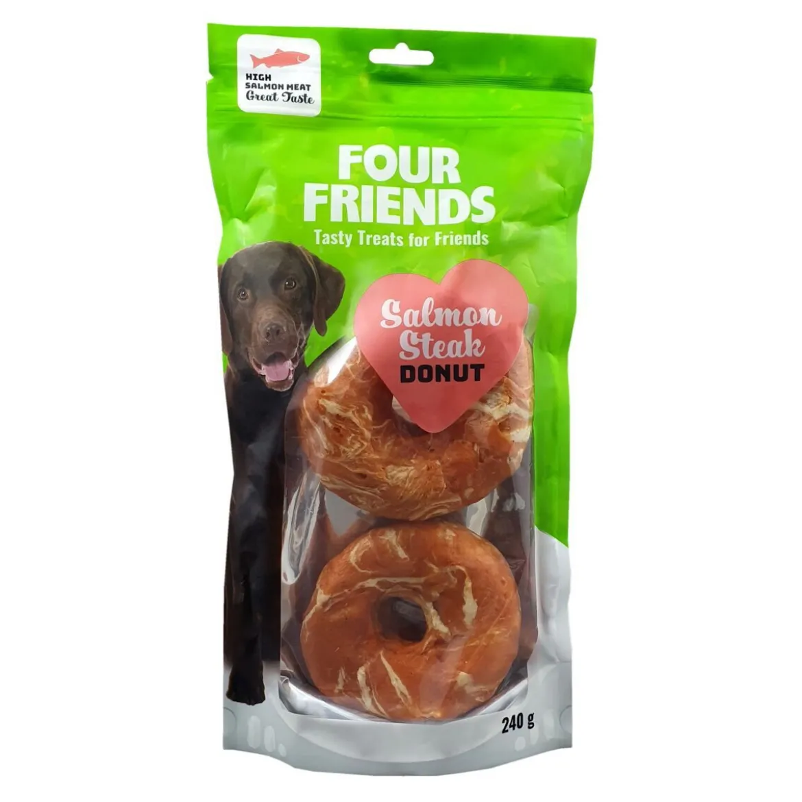 FourFriends Dog Salmon Steak Donut 2-pack