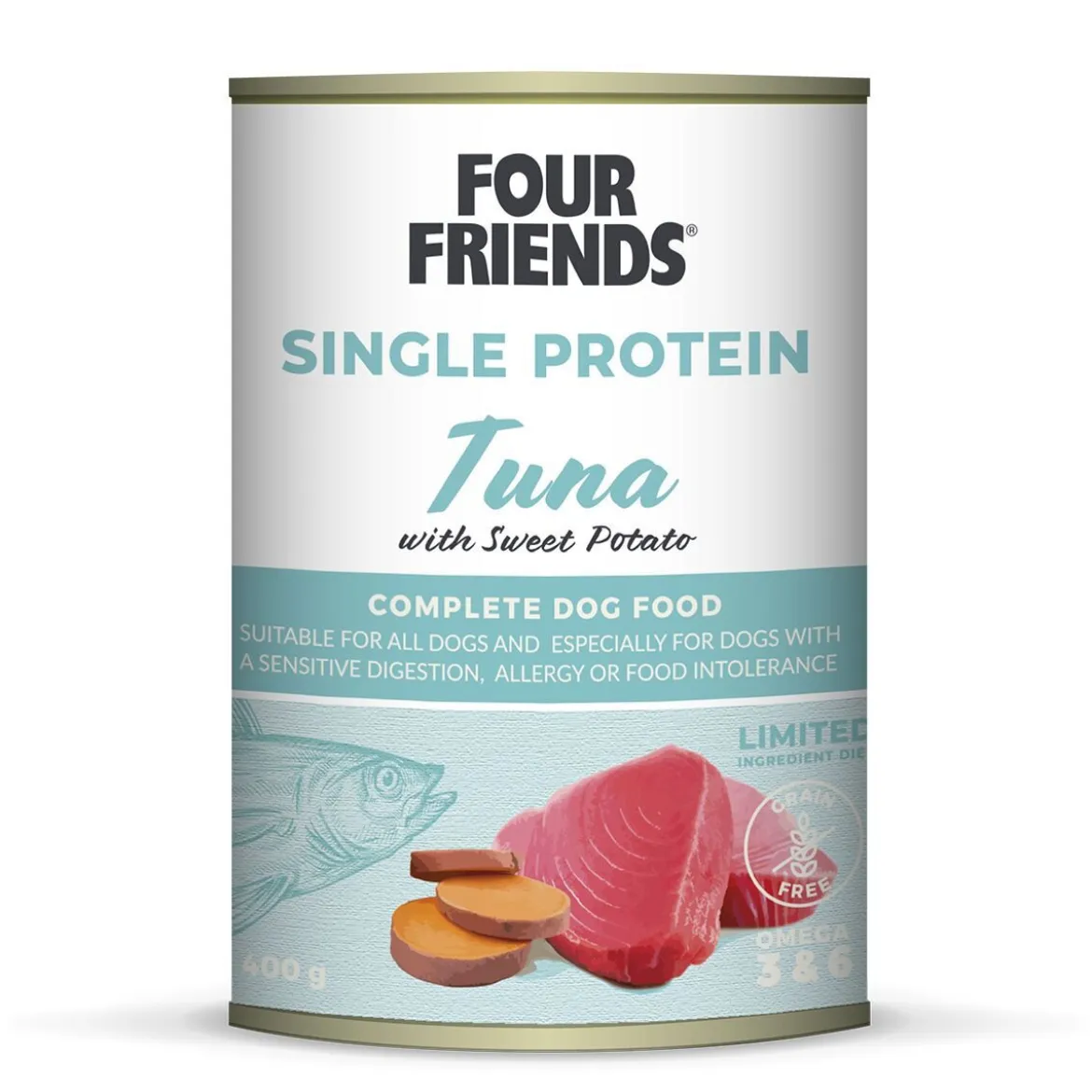Four Friends Dog Single Protein Tuna 400 g