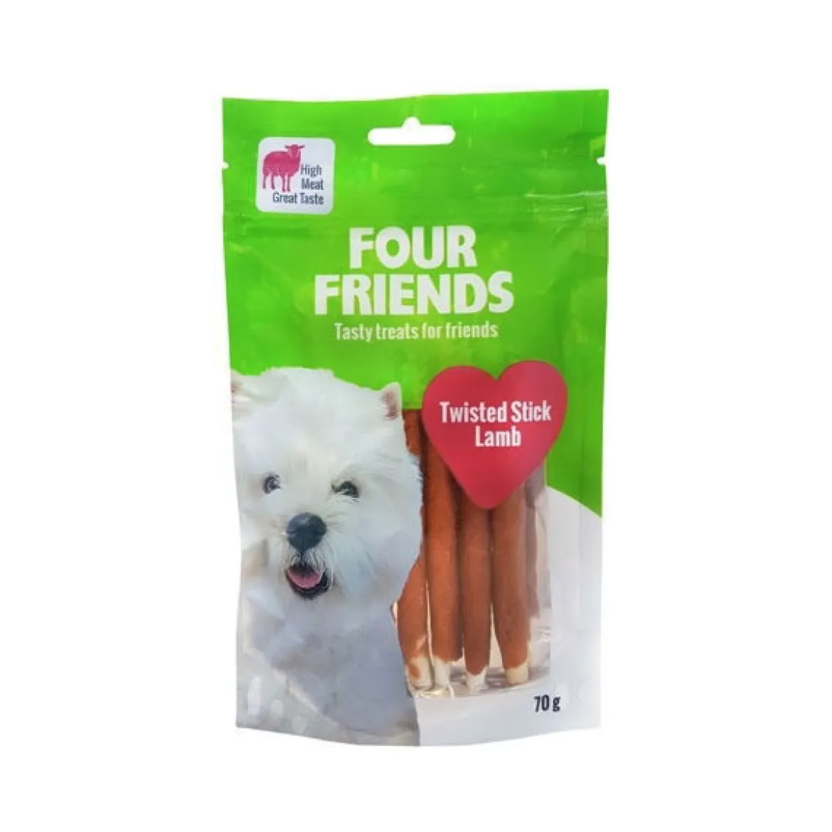 FourFriends Dog Twisted Stick Lamb 12,5 cm
